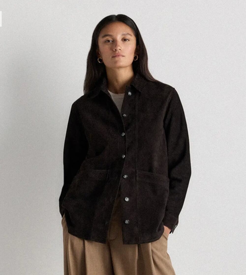 100% Suede Chore Jacket Charcoal Black Size M NWT